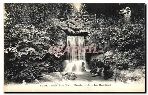 Cartes postales Paris Parc Montsouris La Cascade