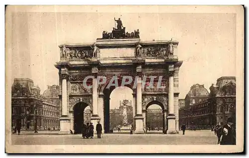 Ansichtskarte AK Paris En Flanant L Arc de Triomphe du Carrousel Louvre