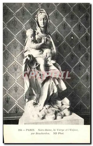 Ansichtskarte AK Paris Notre Dame La Vierge et l Enfant Par Bouchardon