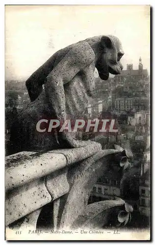 Ansichtskarte AK Paris Notre Dame Une Chimere Diable