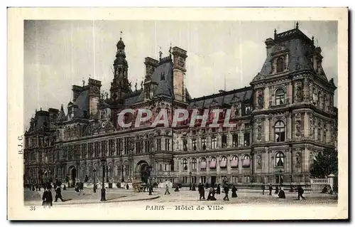 Cartes postales Paris Hotel de Ville