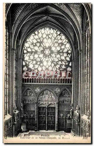 Cartes postales Paris Interieur de la Sainte Chapelle La Rosace