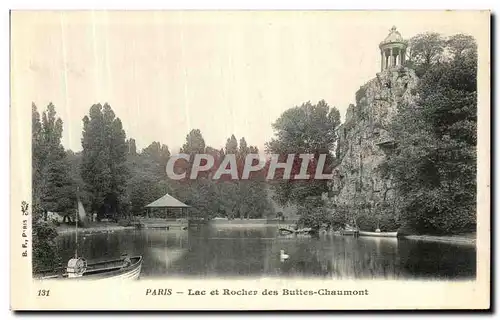 Ansichtskarte AK Paris Lac Et Rocher des Buttes Chaumont