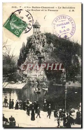 Cartes postales Paris Buttes Chaumont Le Belvedere