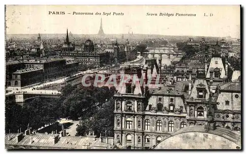 Ansichtskarte AK Paris Panorama des Sept Ponts Tour Eiffel