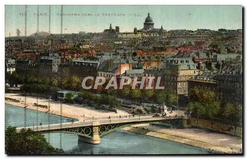 Cartes postales Paris Panorama Vers Le Pantheon