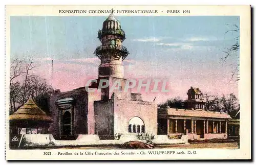 Ansichtskarte AK Exposition Coloniale Internationale Paris 1931 Pavillon de la Cote Francaise des Somalis