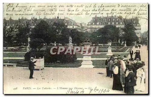 Cartes postales Paris Les Tuileries L Homme aux Oiseaux TOP
