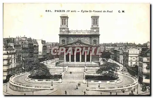 Ansichtskarte AK Paris Eglise St Vincent De paul