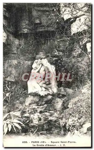 Cartes postales Paris Square Saint Pierre La Grotte D Amour