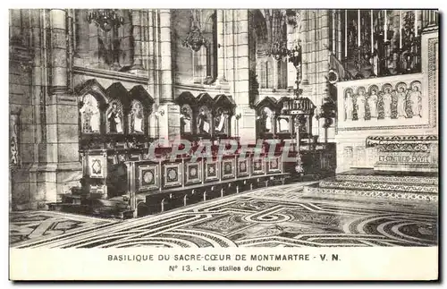 Cartes postales Basilique Du sacre Coeur De Montmartre Les Stalles du Choeur