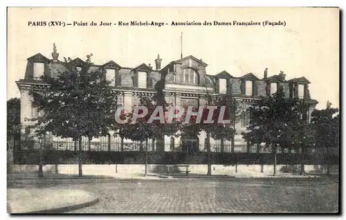 Cartes postales Paris Point du Jour Rue michel Ange Association des Dames Francaises