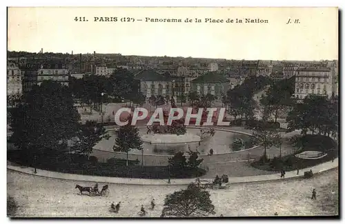 Cartes postales Paris Panorama de La Place de la Nation