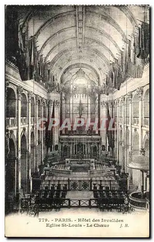 Cartes postales Paris Hotel des Invalides Eglise St Louis Le Choeur