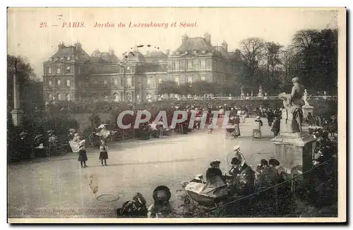 Cartes postales Paris Jardins Du Luxembourg et Senat Enfants