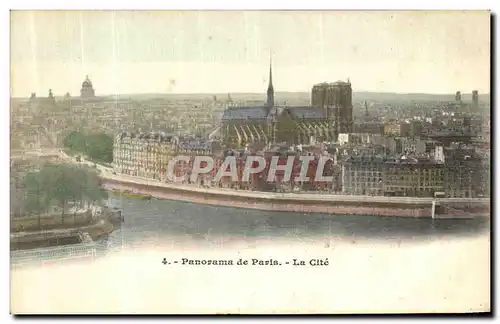 Cartes postales Panorama De Paris La Cite Notre Dame