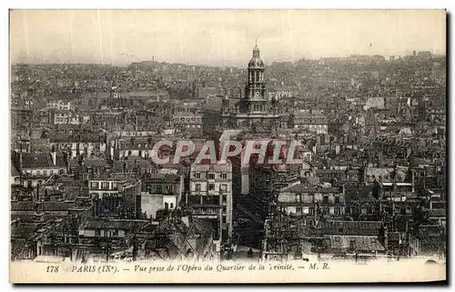 Cartes postales Paris Vue Prise de l Opera du Quartier de la Trinite