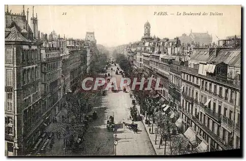 Cartes postales Paris Le Boulevard des Italiens