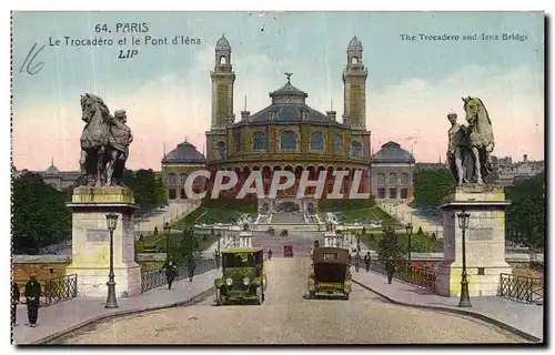 Cartes postales Paris Le trocadero et le Pont d Iena