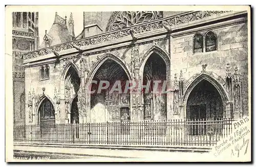 Cartes postales Paris Porche de L Eglise St Germain l Auxerrois Goulon