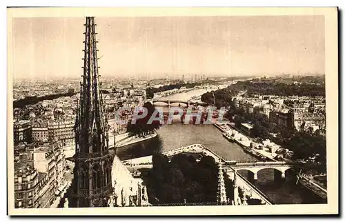 Ansichtskarte AK Paris Vue Panoramique Prise des Tours de Notre Dame