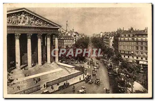 Cartes postales Paris En Flanant La Madeleine et le boulevard de la Madeleine