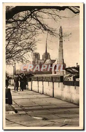 Ansichtskarte AK Paris En Flanant Quai de la Tournelle Notre Dame