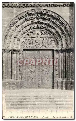 Ansichtskarte AK L Abbaye De Saint Denis Portail Porche Central