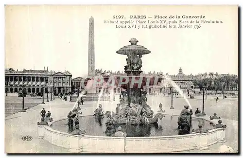 Cartes postales Paris Place de la Concorde