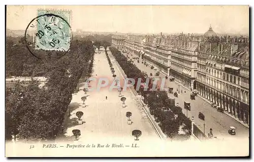 Cartes postales Paris Perpective de la Rue de Rivoli