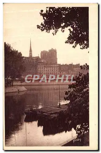 Ansichtskarte AK Paris En Flanant L lle Saint Louis Notre Dame