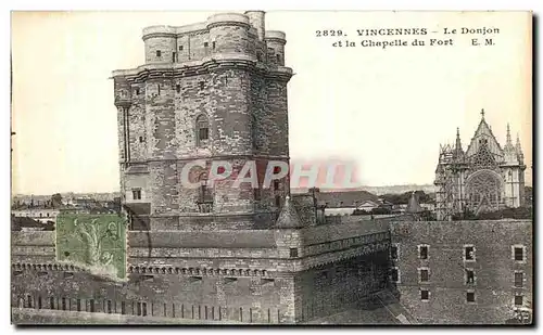 Ansichtskarte AK Vincennes Le donjon et la chapelle du fort