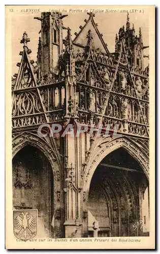 Ansichtskarte AK Alencon Detail du porche de l eglise Notre Dame