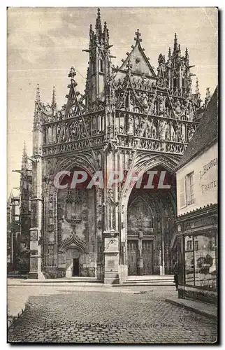 Cartes postales Alencon Grand portail de l eglise Notre Dame