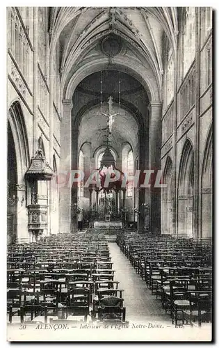 Cartes postales Alencon Interieur de L Eglise Notre Dame