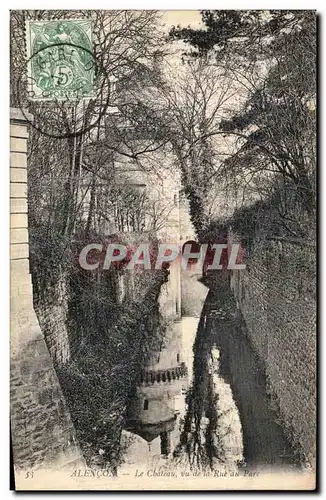 Cartes postales Alencon Le Chateau vu de la Rue du Parc