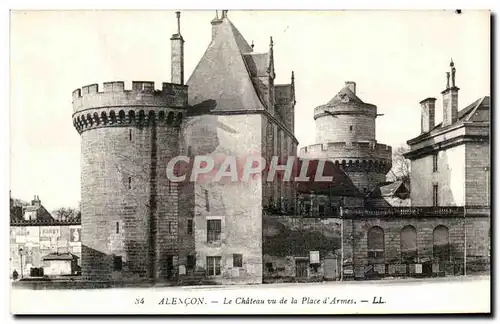 Ansichtskarte AK Alencon Le Chateau vu de la Place d Armes