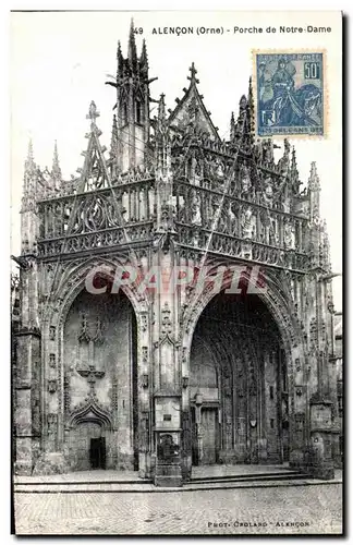 Cartes postales Alencon Porche de Notre Dame