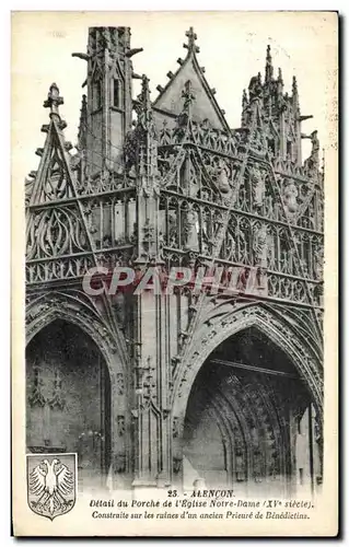 Ansichtskarte AK Alencon Detail du porche de l eglise Notre Dame