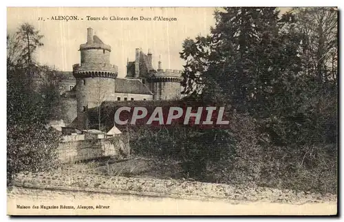 Cartes postales Alencon Tours du Chateau des Ducs d Alencon