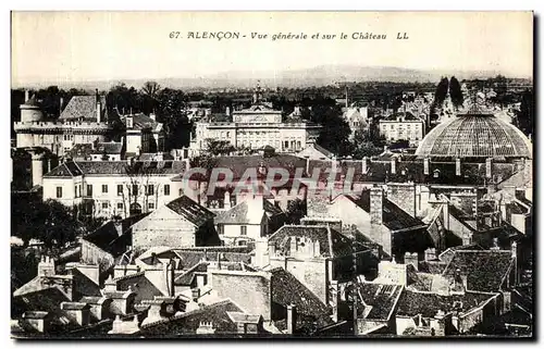 Cartes postales Alencon Vue Generale et sur le Chateau