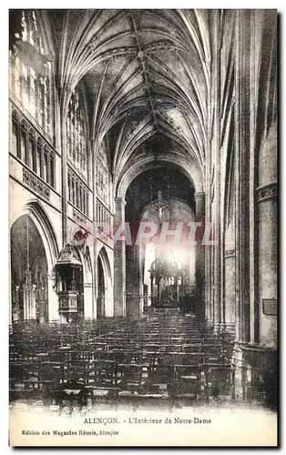 Ansichtskarte AK Alencon L Interieur de Notre Dame