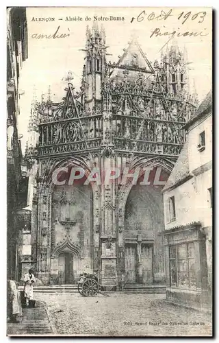 Cartes postales Alencon Abside de Notre Dame