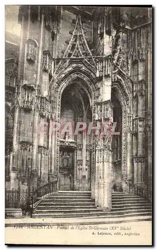 Cartes postales Alencon Portail de L Eglise St Germain