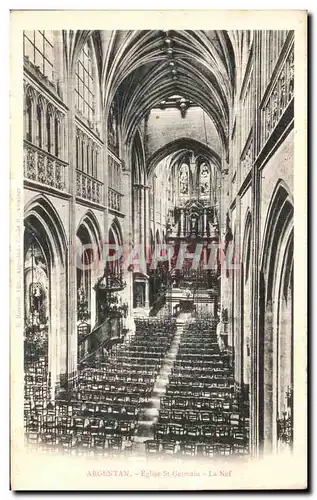 Cartes postales Alencon Eglise St Germain La nef