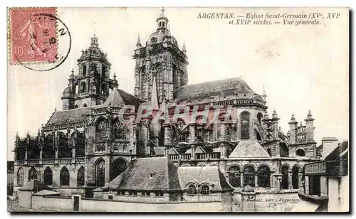 Ansichtskarte AK Argentan Abside l Eglise Saint Germain Vue generale