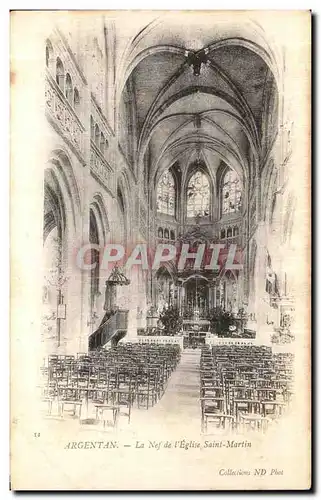 Cartes postales Argentan La Nef de L Eglise Saint Martin