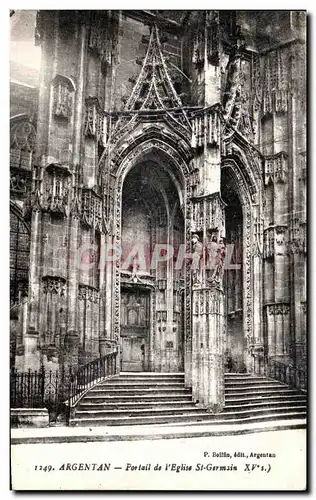 Cartes postales Argentan Portail de l Eglise St Garmain