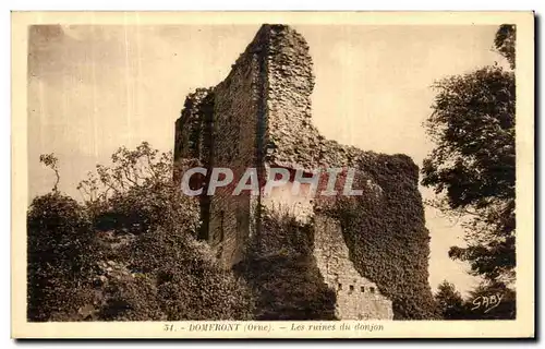 Cartes postales Domfront Les ruines du donjon