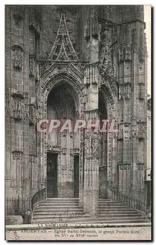 Ansichtskarte AK Argentan Eglise Saint Germain le grand Portail nord